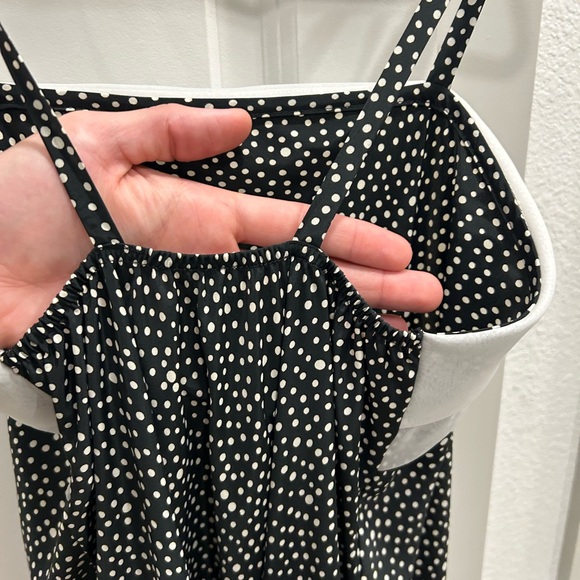 SOLD Vintage Valentino Intimo Black Polkadots Night Gown + Wrap Dress Set - Picture 6 of 16